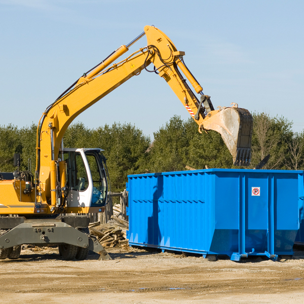 are there any restrictions on where a residential dumpster can be placed in Arvin California